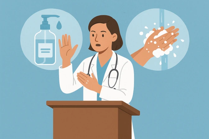 El antisepsisi kullanımı ve el yıkama becerisi