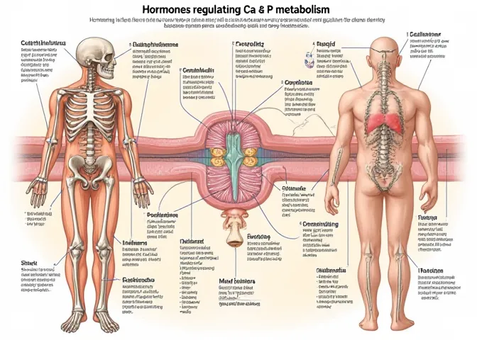 الهرمونات التي تنظم استقلاب الكالسيوم والفسفور