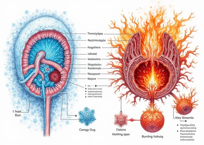 الفيزيولوجيا المرضية للتجميد وحرق الجرح