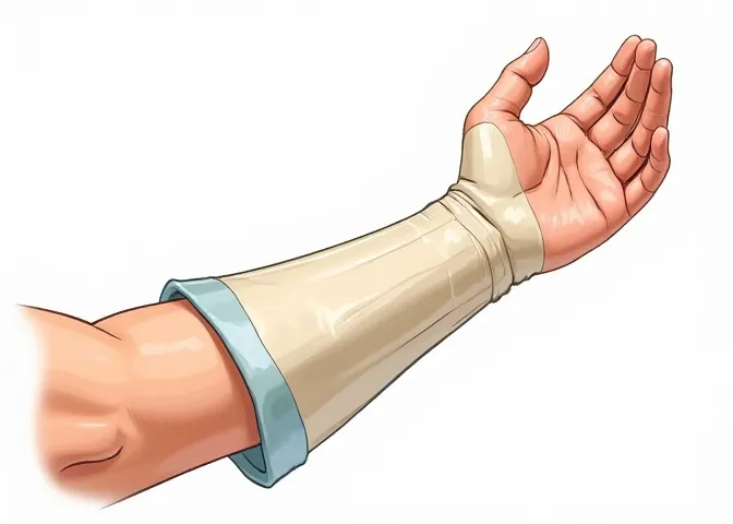 Fähigkeit, Gips am Handgelenk und am Unterarm anzubringen